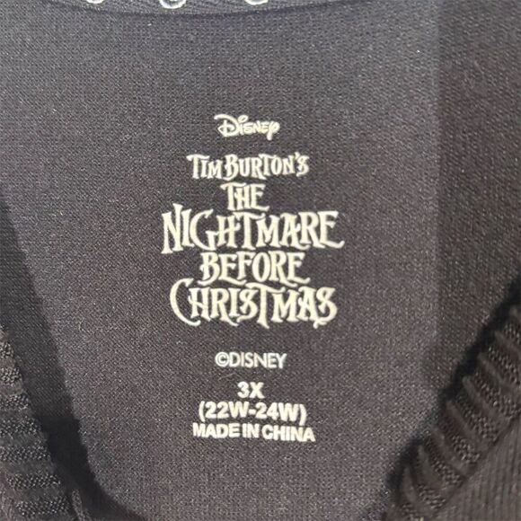 Disney Nightmare Before Christmas Halloween Town 3X Plus Top Holiday Lounge - Picture 6 of 8